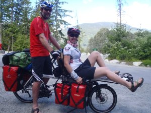 Seconds before take-off from Riverside campground, Whistler