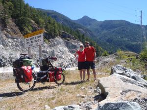 Enjoying a snack enroute