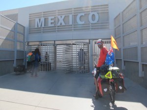 At the border, waiting for the side gate to be opened. There was no way Falkor was fitting through those turnstiles.