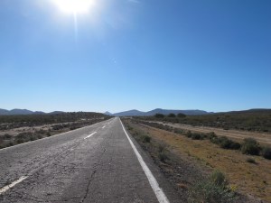 Bad road with a steep drop off 