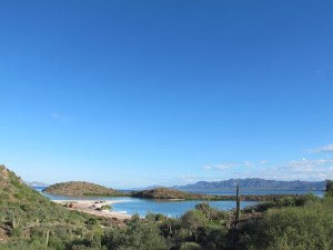 The turqoise waters of The Bay of Conception