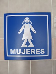 The sign for the toilet. Brlliant