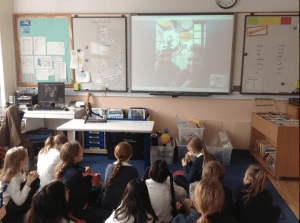Skyping with the year 5's at BST