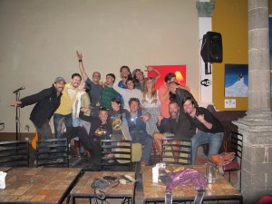 The gang at Kevin's gig