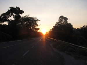 Riding into the sunrise on our longest day yet