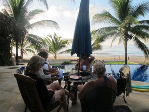 With Barbara & Ian at their house on the beach
