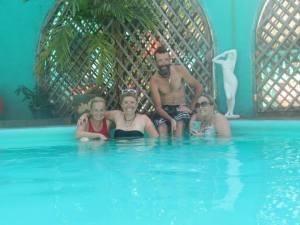 In the Hacienda pool with Stasya & KiKi