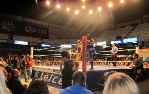 We smuggled our camera in wrapped our wrestling masks and snapped this pic