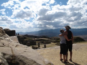 At the Monte de Alban ruins in Oaxaca
