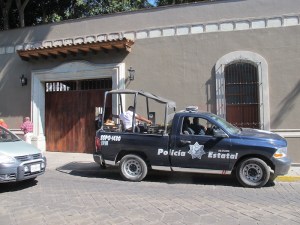 Yeah why not, sell some fruit from the back of the cop truck