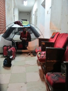 Our Bombero campsite...looks like they pulled those old seats from a burning building...