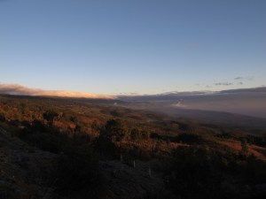 Sunset view around 6pm. The advantage of being so high up, you get the sun for longer