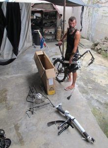 Packing Falkor into her box for flight!