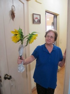 On Valentines day, sunflowers from Margarita.