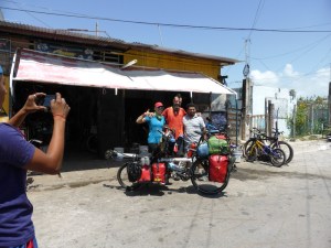 With 'Franklin the bike fixing legend' in Chetumal