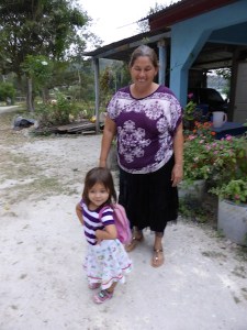 The lady of the hose 'Lydia' and 3 year old Lupita