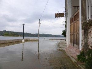 The streets of Flores Guatemala were flooded.Had to turn back.