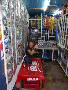 We couldn't find a pub but the milk bar found 2 seats for us