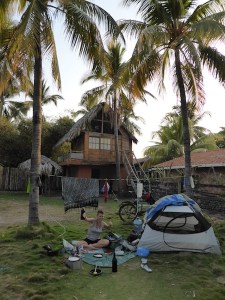 Our campsite in El Tunco