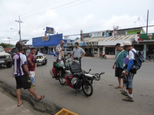 ANY time we stop for a break, this is a typical scene