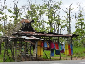 Local Panamanians selling their traditional wares