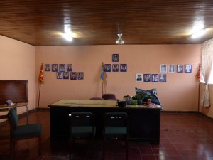 The room we camped in, under the watchful eyes of the Bombero elite