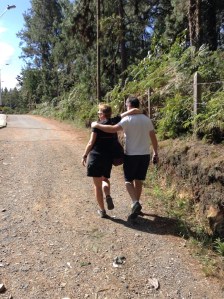 A hike in the mountains.