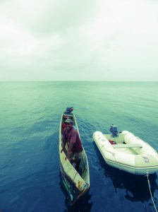 Local Kuna man comes to visit us and sell us fish