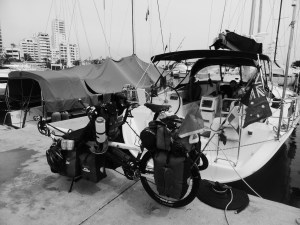 Rebuilt on the dock in Cartagena and ready to ride again