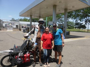 Stopped for an icy pole and this gorgeous lady filled us with chips and coffee.