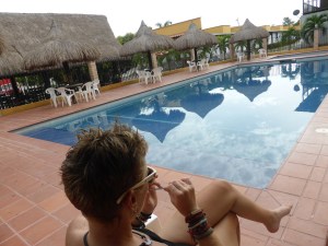 We camped at the hotel &enjoyed the pool for the afternoon. A girl has to file her nails sometime!