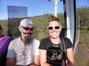 In the cable car enroute to Parque Arvi