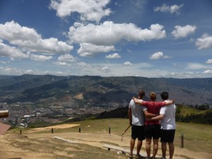 Carys admiring the view over Medellin.