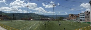 Bren joins the locals boys in a football game. The most scenic football pitch ever!