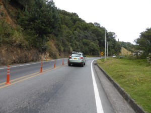 Sometimes, there are bollards bolted into the middle of the road so vehicles either have to slow down and let us through or run us off the road. Most choose the latter