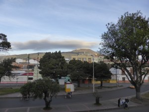 View of the volcano from the Pasto bomberos
