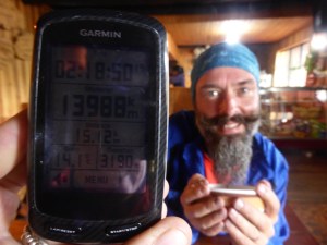 13988 km at elevation 3190m - 14degrees inside