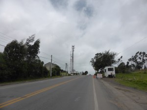 When you see communication towers, you know you are near the top.