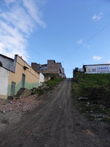 Our last stop in Colombia -the town of Ipiales. Some very steep streets!