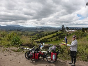 Off the PanAmerican and heading into the mountains of Ecuador