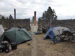 Camping in the middle of the world