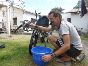 Falkor gets a wash at the Casa