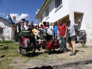 With an awesome crew of cyclists at the Casa de Ciclista, Tumbaco