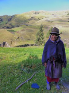 We stayed with this lady in the mountains