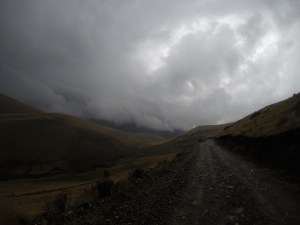 The storm building around us