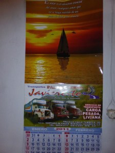 This calendar from 2011 hung on the wall of our room. The message translates as "Pain is the essential food of love; when there is love that has not been nurtured some pure pain dies"....I think we can relate....