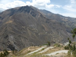 Looking down at the switchbacks we had to walk down, you can see the 24 on the other side of the valley we had to go back up that same afternoon