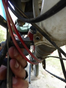 1 of the mount failures. A few cable ties to get us back on our way.