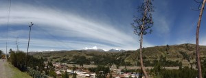 Looking back at the mountains over Huaraz