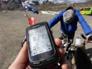 Arriving at the base of the glacier.
